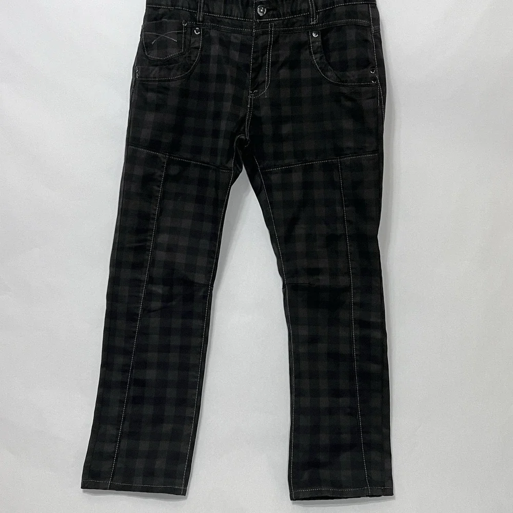 Kayden K California Plaid Jeans Skinny‎ Checker Men 36x30 Excellent Condition